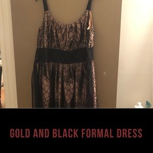 Gold and Black formal dress.